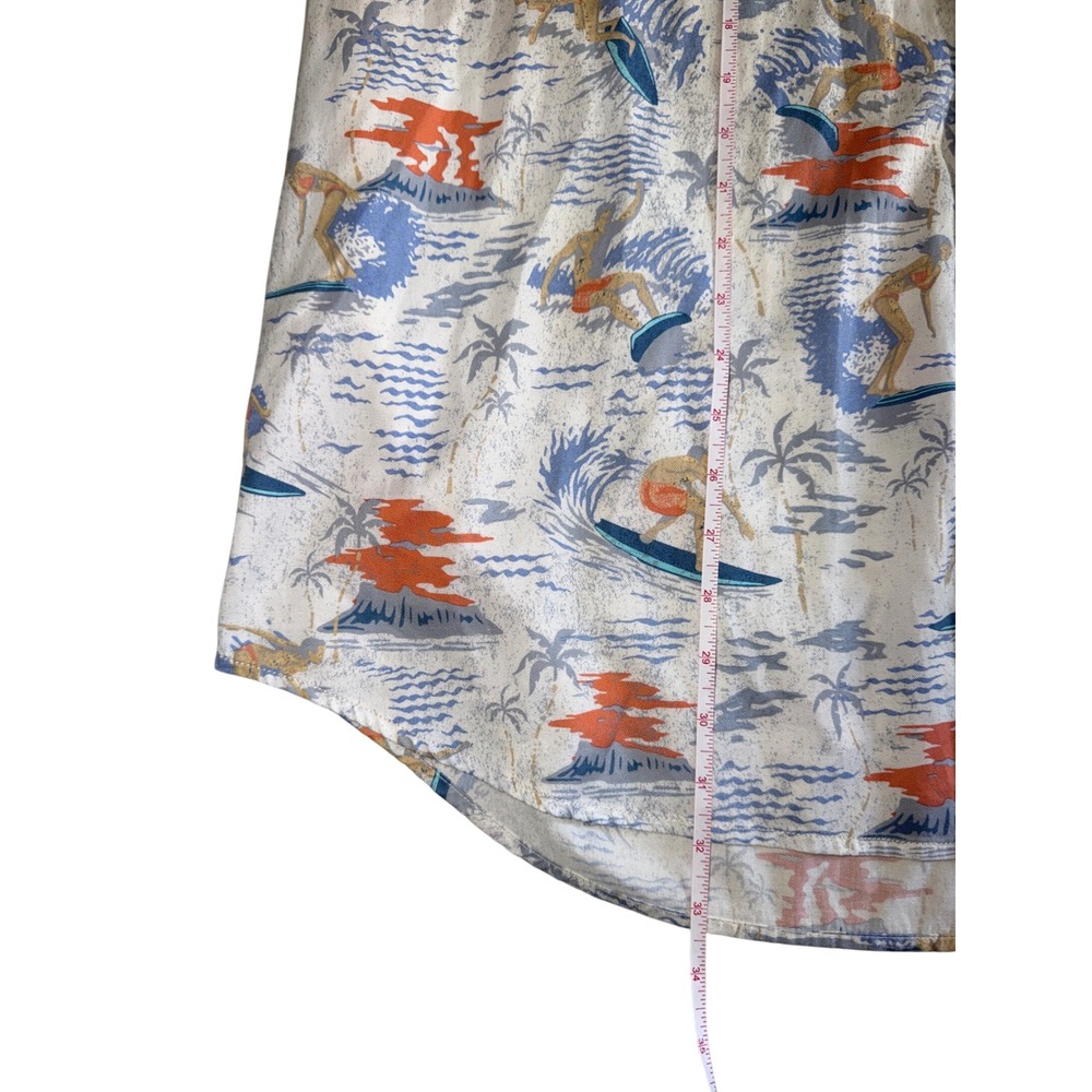 Tommy Bahama Mens 2XLB Surfing Palm Tree Print Tencel Cotton Short Sleeve Shirt - Picture 4 of 9